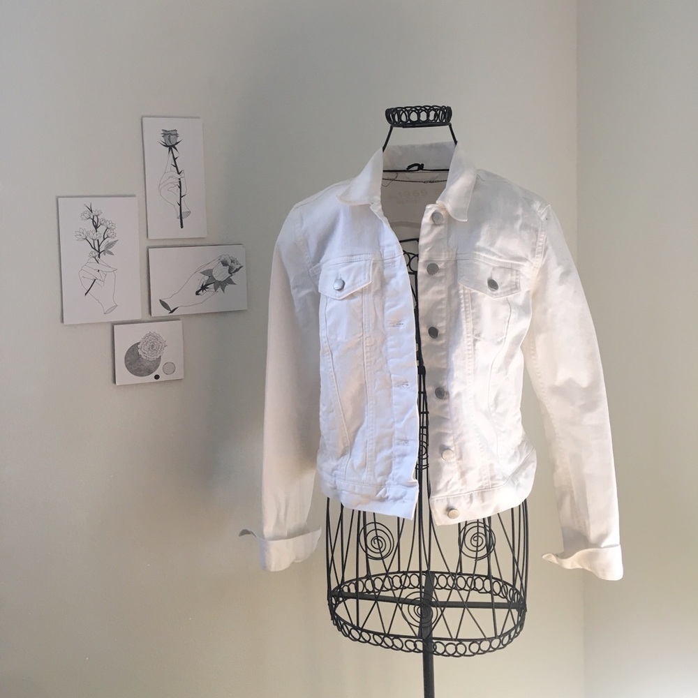 SOLD Chic White Denim Jacket